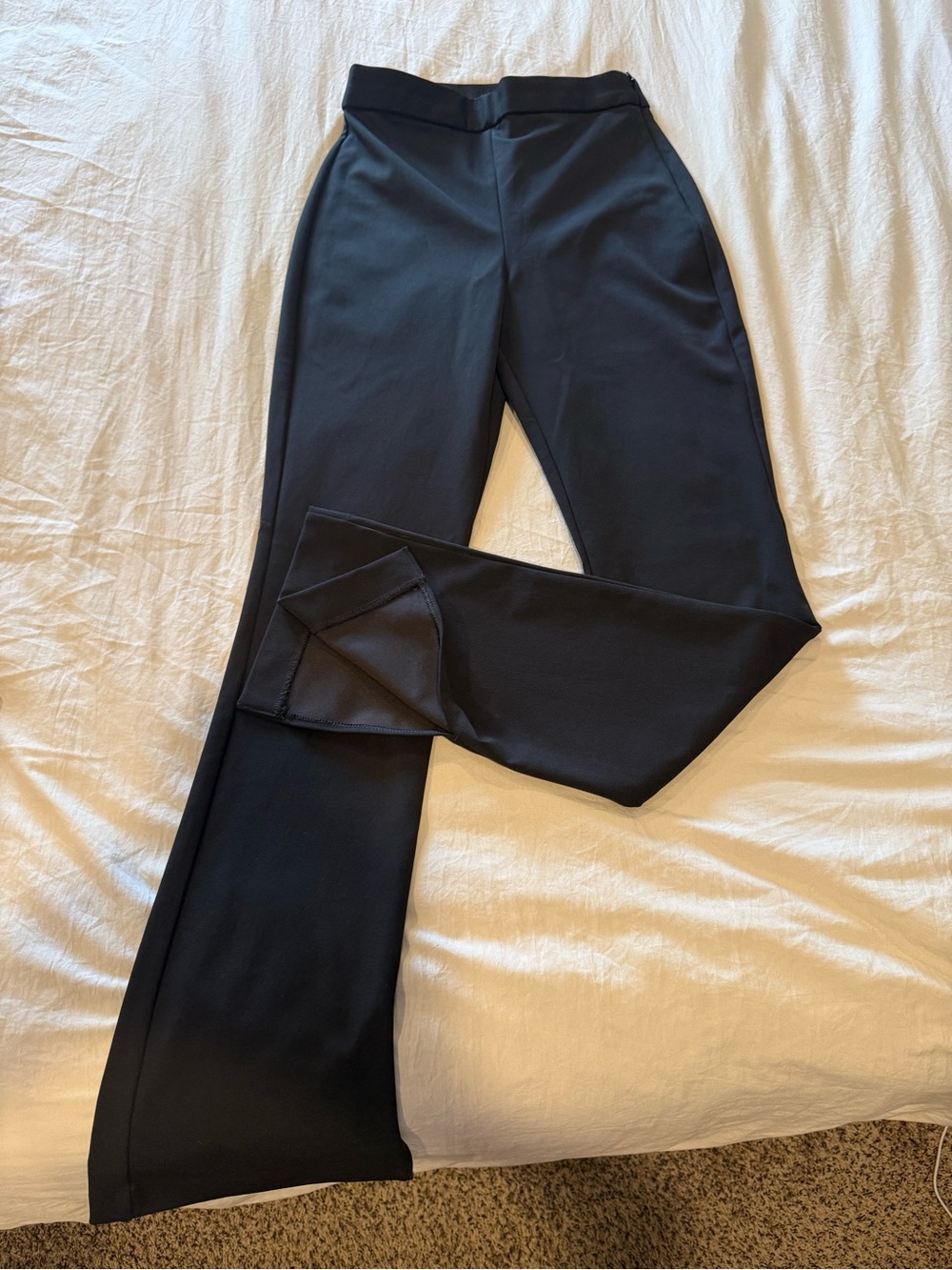 Black Women's Flare-Leg Dress Pants